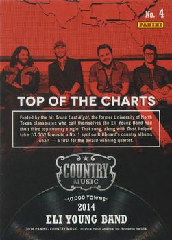 2014 Panini Country Music - Top of the Charts Silver #4 Eli Young Band Back