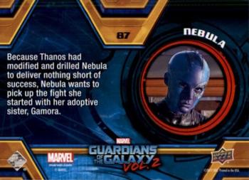 2017 Upper Deck Marvel Guardians of the Galaxy Vol. 2 - Bronze Foil #87 Nebula Back