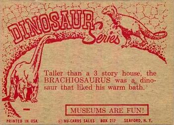 1961 Nu-Cards Dinosaur Series #34 Brachiosaurus Back