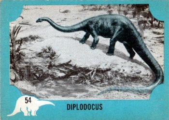 1961 Nu-Cards Dinosaur Series #54 Diplodocus Front