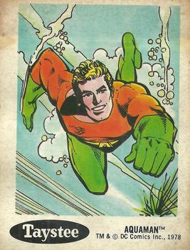 1978 Taystee Bread DC Superheroes Stickers #22 Aquaman Front