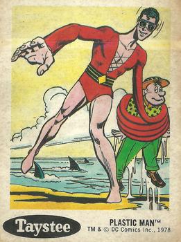 1978 Taystee Bread DC Superheroes Stickers #27 Plastic Man Front