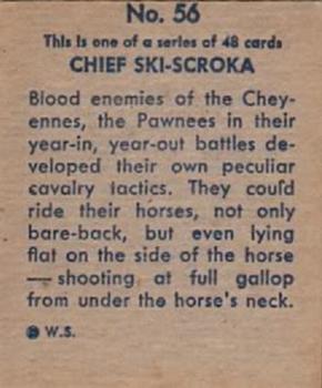 1930 Indian & Western Series (R185) #56 Ski-Scroka Back