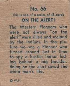 1930 Indian & Western Series (R185) #66 On the Alert! Back