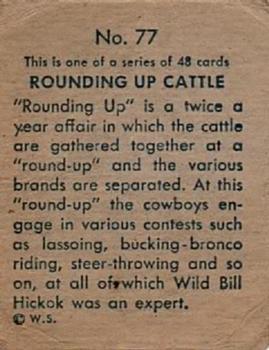 1930 Indian & Western Series (R185) #77 Bill Hickok Lassoing Back