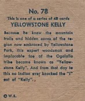 1930 Indian & Western Series (R185) #78 Yellowstone Kelly Back