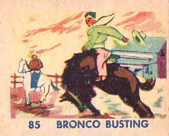 1930 Indian & Western Series (R185) #85 Bronco Busting Front