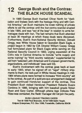 1989 Eclipse Bush League #12 Oliver North Back