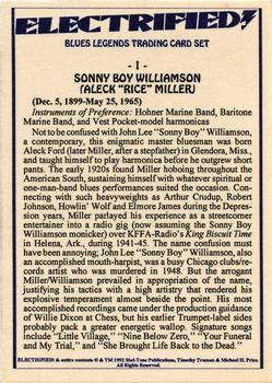 1993 Shel-Tone Publications Electrified Blues Legends #1 Sonny Boy Williamson (Aleck 