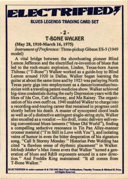1993 Shel-Tone Publications Electrified Blues Legends #2 T-Bone Walker Back