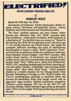 1993 Shel-Tone Publications Electrified Blues Legends #3 Howlin' Wolf Back