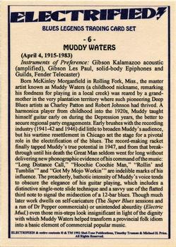 1993 Shel-Tone Publications Electrified Blues Legends #6 Muddy Waters Back
