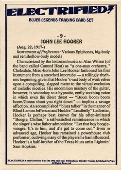 1993 Shel-Tone Publications Electrified Blues Legends #9 John Lee Hooker Back