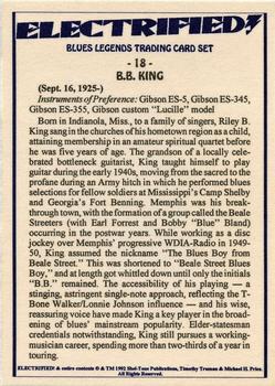 1993 Shel-Tone Publications Electrified Blues Legends #18 B.B. King Back
