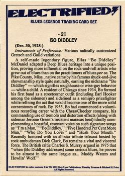 1993 Shel-Tone Publications Electrified Blues Legends #21 Bo Diddley Back