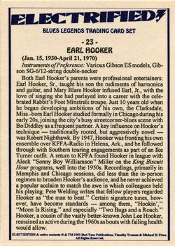 1993 Shel-Tone Publications Electrified Blues Legends #23 Earl Hooker Back