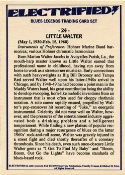 1993 Shel-Tone Publications Electrified Blues Legends #24 Little Walter Back