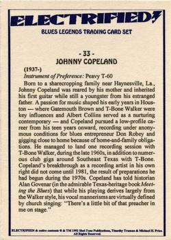 1993 Shel-Tone Publications Electrified Blues Legends #33 Johnny Copeland Back
