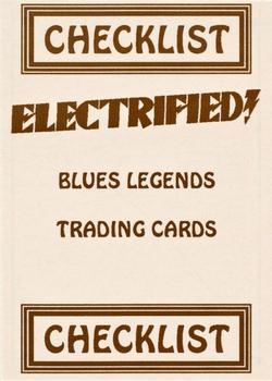 1993 Shel-Tone Publications Electrified Blues Legends #39 Checklist: 1-39 Front
