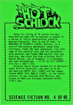 1991 Hot Schlock Science Fiction #4 Warlords of Atlantis Back