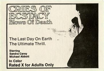 1991 Hot Schlock Science Fiction #9 Cries of Ecstasy, Blows of Death Front
