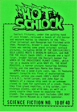 1991 Hot Schlock Science Fiction #10 Women of the Prehistoric Planet Back