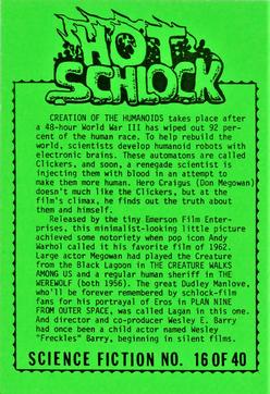 1991 Hot Schlock Science Fiction #16 The Humanoids Back