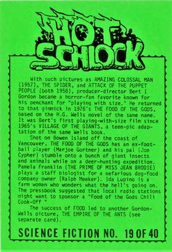 1991 Hot Schlock Science Fiction #19 The Food of the Gods Back