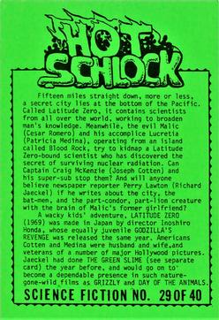 1991 Hot Schlock Science Fiction #29 Latitude Zero Back