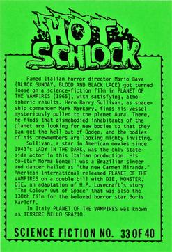 1991 Hot Schlock Science Fiction #33 Planet of the Vampires Back