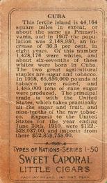 1911 American Tobacco Company Types of Nations (T113) #NNO Cuba Back