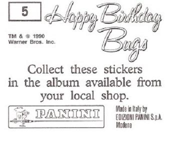 1990 Panini Happy Birthday Bugs #5 Duck Season Open Back
