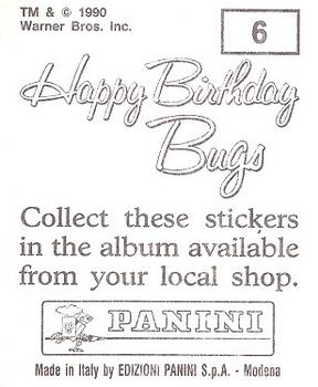 1990 Panini Happy Birthday Bugs #6 Elmer Fudd Back