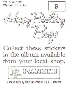 1990 Panini Happy Birthday Bugs #9 Bugs Bunny Back