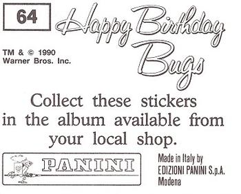 1990 Panini Happy Birthday Bugs #64 Foghorn Leghorn Back
