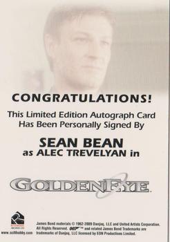2010 Rittenhouse James Bond Heroes and Villains - Autographs #NNo Sean Bean Back