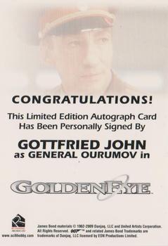 2010 Rittenhouse James Bond Heroes and Villains - Autographs #NNO Gottfried John Back