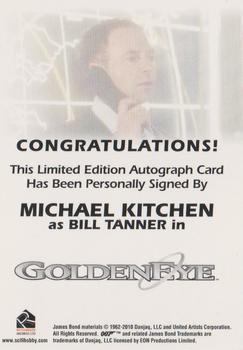 2010 Rittenhouse James Bond Heroes and Villains - Autographs #NNO Michael Kitchen Back