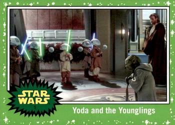 2017 Topps Star Wars Journey To The Last Jedi - Starfield Green #5 Yoda and the Younglings Front