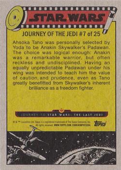2017 Topps Star Wars Journey To The Last Jedi - Starfield Green #7 The Sprightly Padawan Back