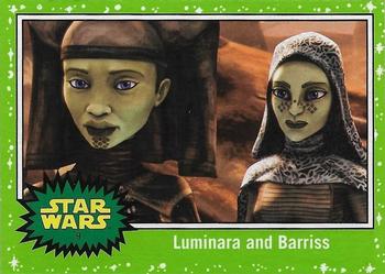 2017 Topps Star Wars Journey To The Last Jedi - Starfield Green #9 Luminara and Barriss Front
