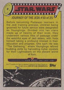 2017 Topps Star Wars Journey To The Last Jedi - Starfield Green #10 Younglings on Ilum Back