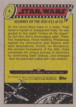 2017 Topps Star Wars Journey To The Last Jedi - Starfield Green #11 A Lesson for the Master Back