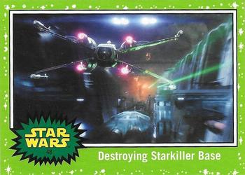 2017 Topps Star Wars Journey To The Last Jedi - Starfield Green #48 Destroying Starkiller Base Front