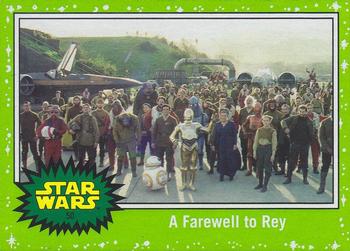 2017 Topps Star Wars Journey To The Last Jedi - Starfield Green #50 A Farewell to Rey Front