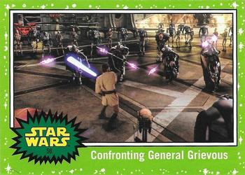 2017 Topps Star Wars Journey To The Last Jedi - Starfield Green #58 Confronting General Grievous Front