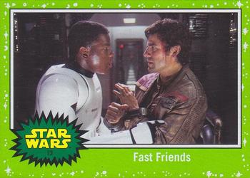 2017 Topps Star Wars Journey To The Last Jedi - Starfield Green #73 Fast Friends Front