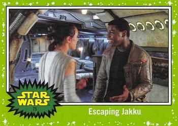 2017 Topps Star Wars Journey To The Last Jedi - Starfield Green #75 Escaping Jakku Front