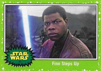 2017 Topps Star Wars Journey To The Last Jedi - Starfield Green #82 Finn Steps Up Front