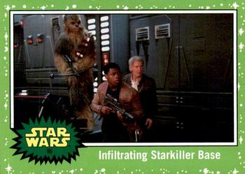 2017 Topps Star Wars Journey To The Last Jedi - Starfield Green #86 Infiltrating Starkiller Base Front